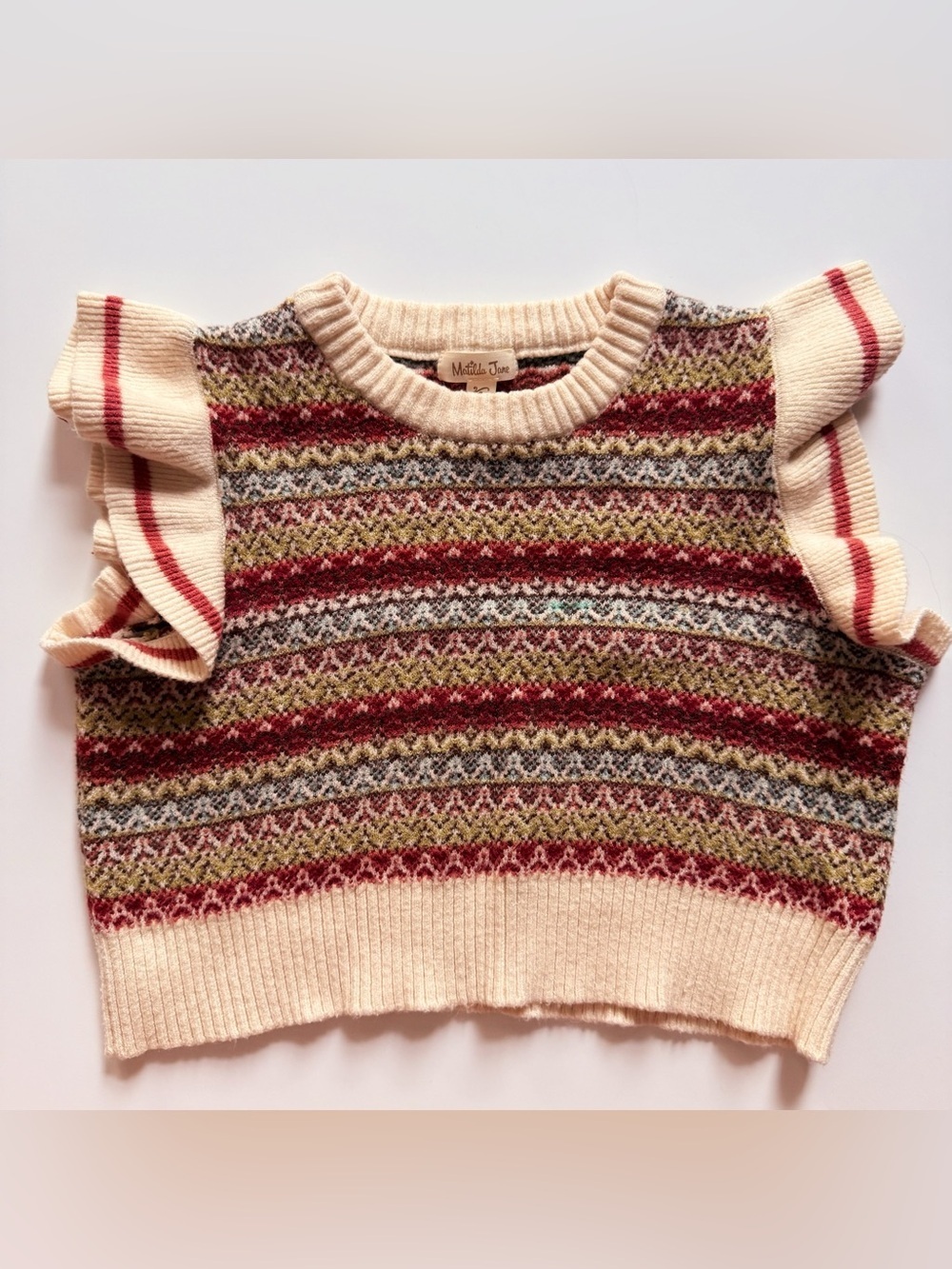 Matilda Jane Girl cropped sweater vest 8 years VGUC